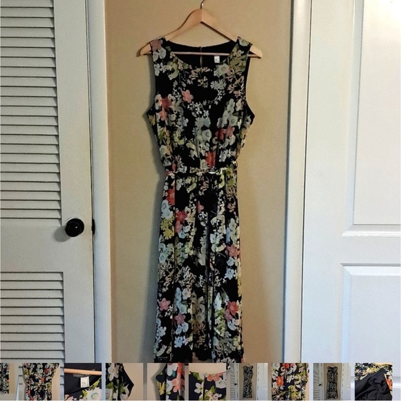Covington Feminine Floral Midi Dress - Picture 1 of 7